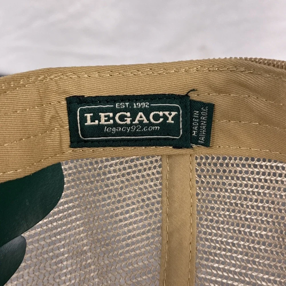 Legacy Trucker Hat Hudson Valley Topo Map OSFA Brown Tan Mesh Snapback Cap New